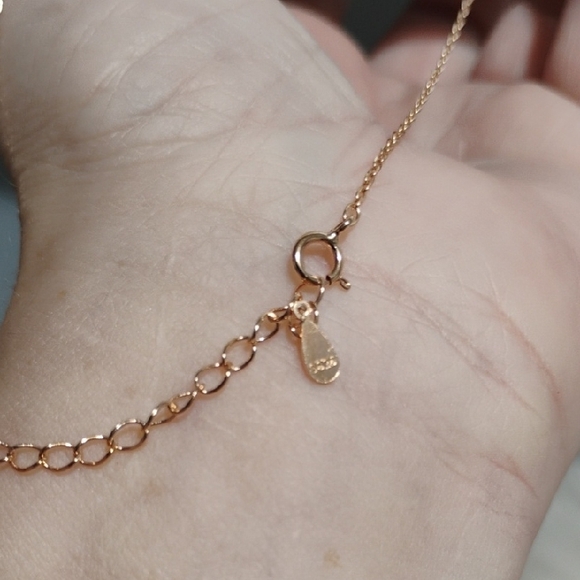 NIB Rose Gold Over 925 Sterling Silver Dazzling Drop Star Cluster Necklace W Box - Picture 7 of 14